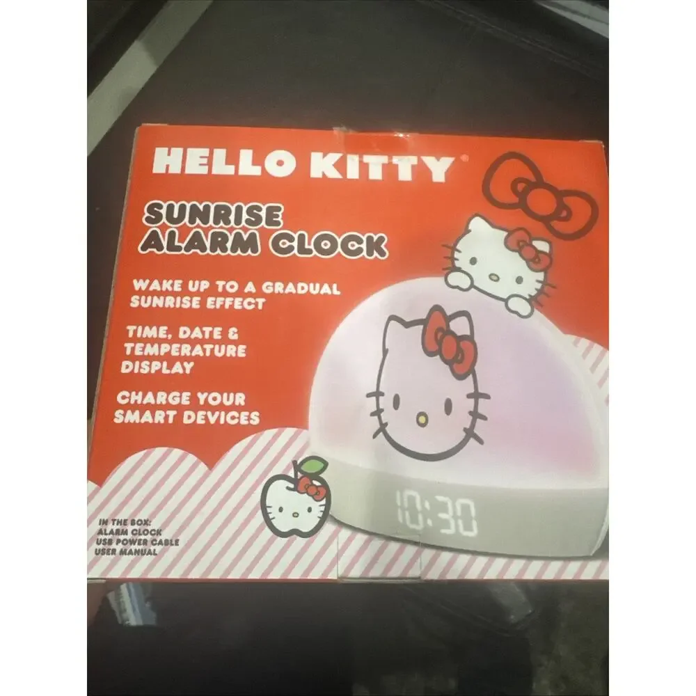 Hello Kitty With Bow Sunrise Alarm Clock USB Powered
